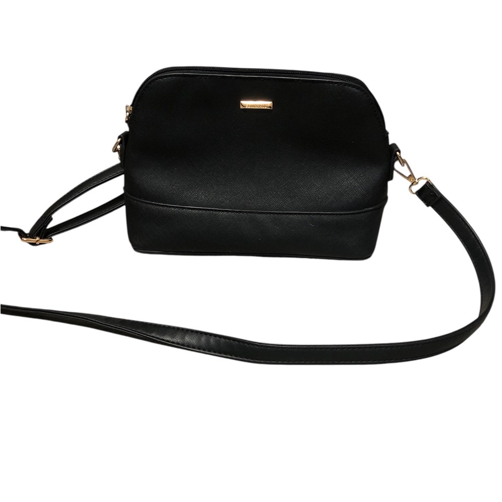 Elim & Paul Black Faux Leather Crossbody Bag
